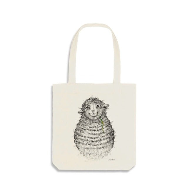 Jute bag - Sheep - RECYCLED cotton.