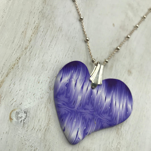 “Nerea” Heart pendant - Sterling Silver 925 necklace by Stephanie Fraselle - Artisan Jewellery Design