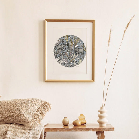 Premium Art Print - Elephants