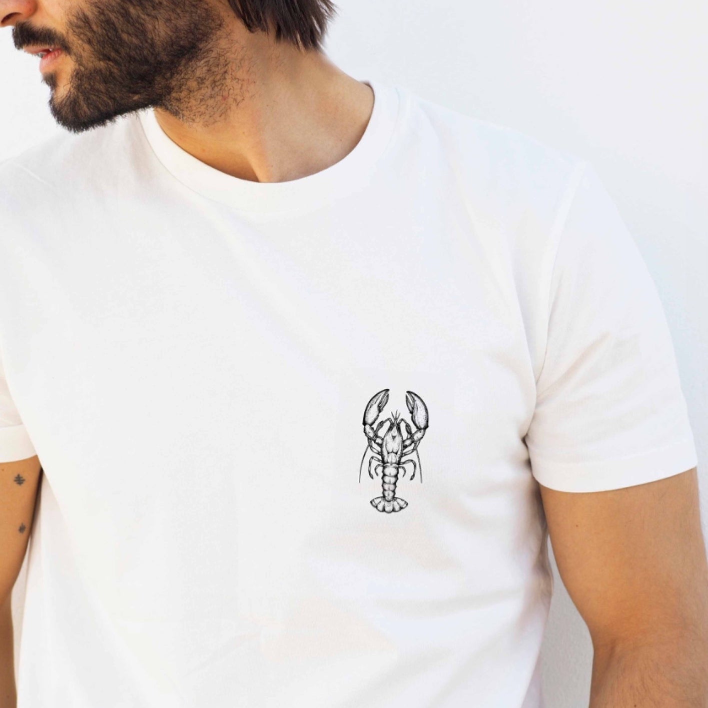 Unisex-T-Shirt aus Bio-Baumwolle - Hummer