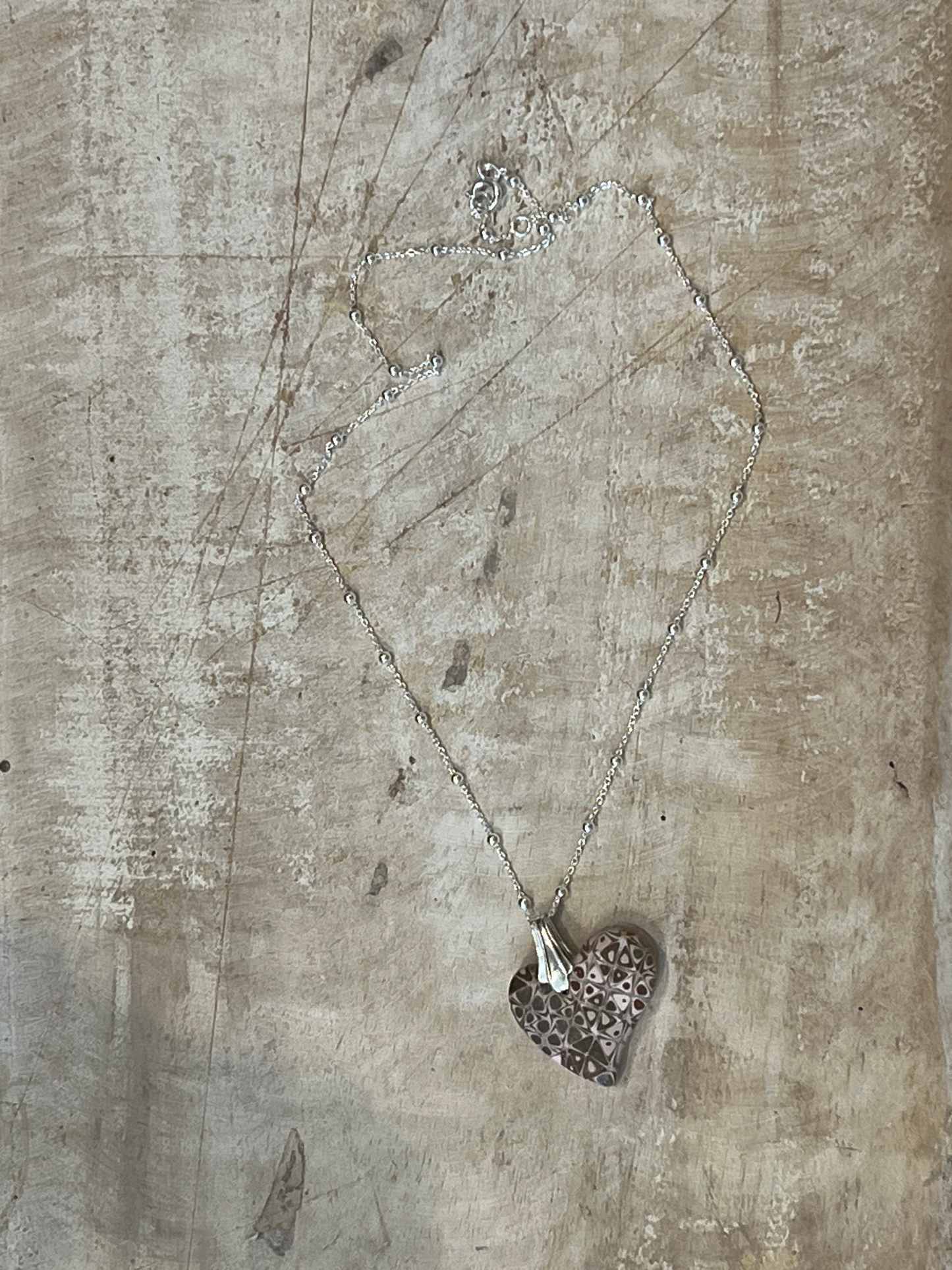 Mini Heart ¨Gilded Rose¨ - Sterling Silver 925 necklace by Stephanie Fraselle - Artisan Jewellery Design