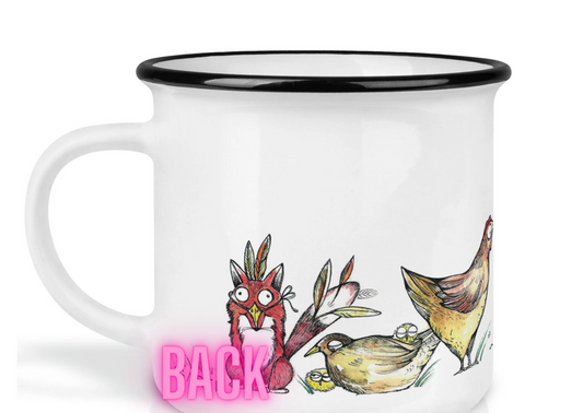 Hochwertige Keramiktasse - Der als Huhn verkleidete Fuchs