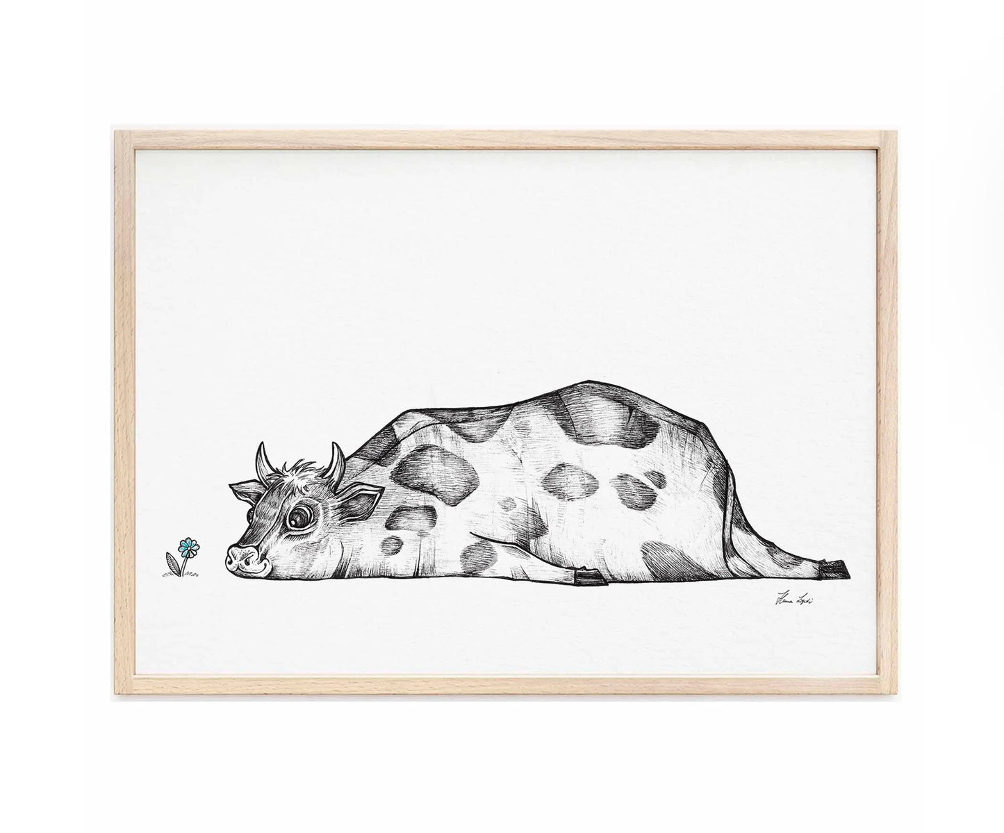 Premium Art Print - Rita the Cow