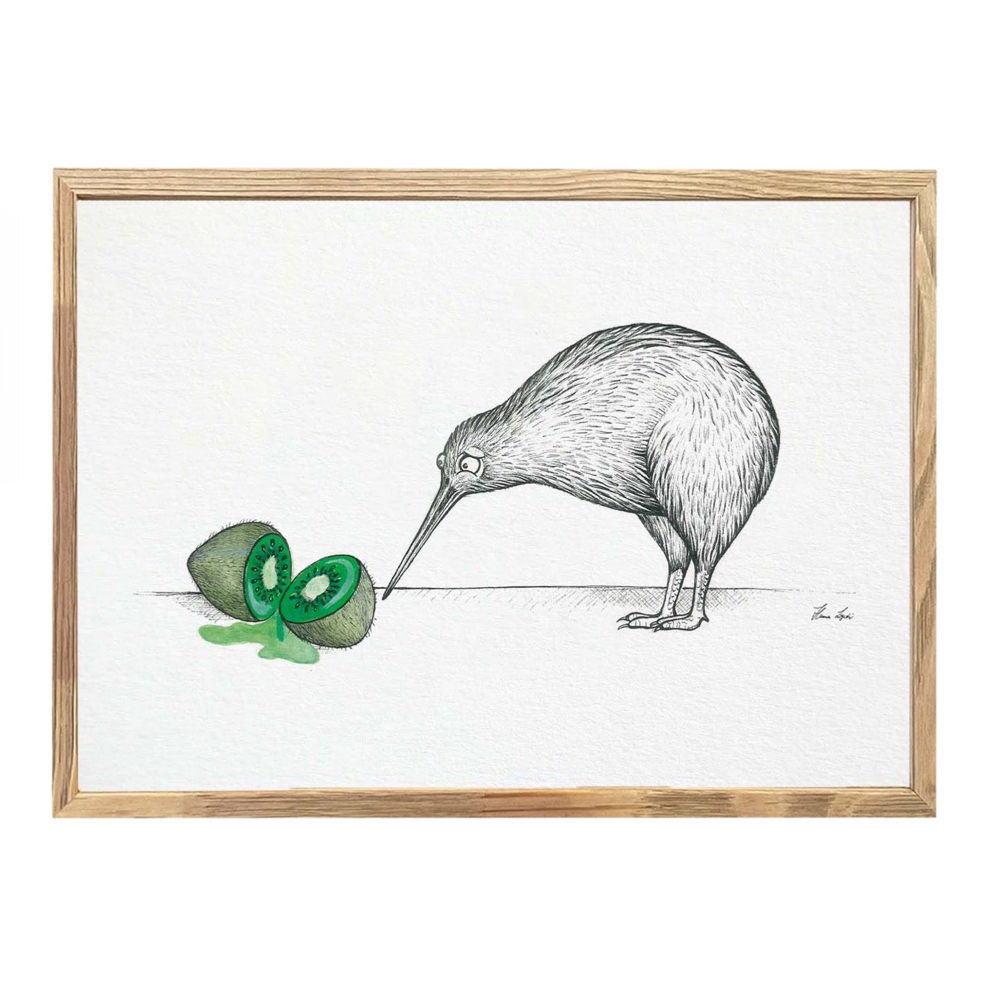 Premium Art Print - Two Kiwis