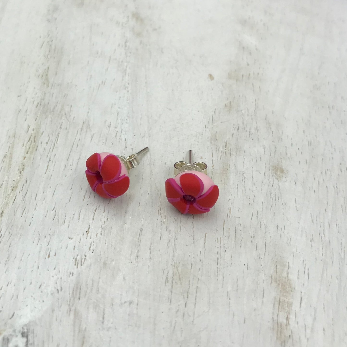 ¨Eye Candy¨925 STERLING SILVER EARRING STUDS - handmade - Swarovski crystals - by Stephanie Fraselle - Artisan Jewellery Design