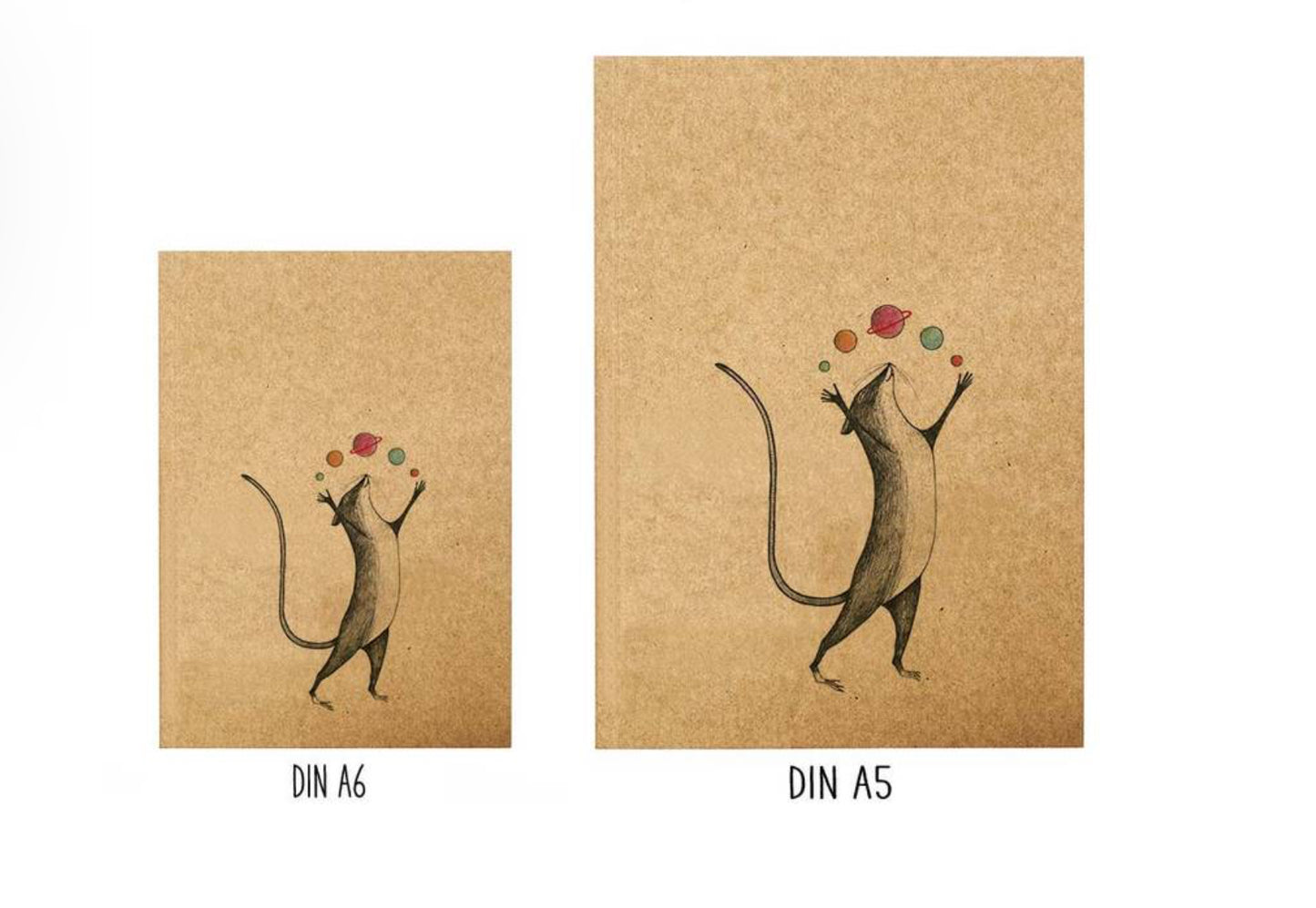 Notebook - Planet mouse - RECYCLED PAPER