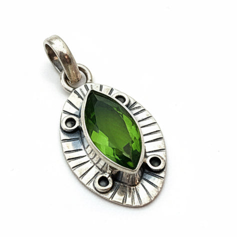 Top Quality 4CT Peridot | 925 Solid Sterling Silver Pendant
