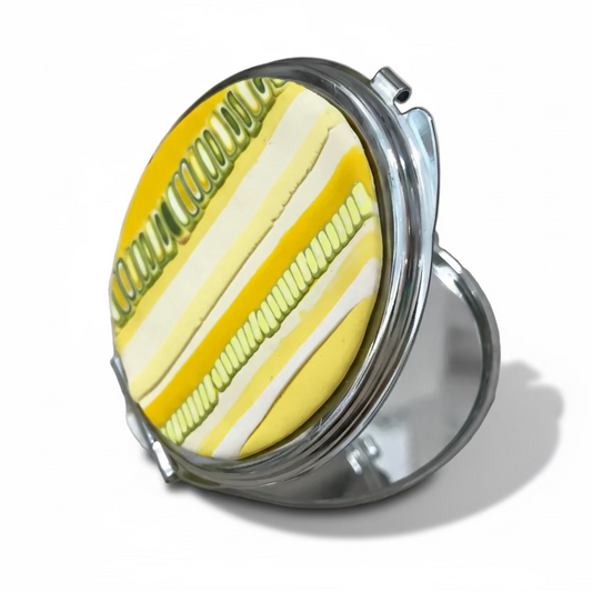 Taschenspiegel Blooming Marvellous¨Zest¨ - von Stephanie Fraselle - Kunstvolles Schmuckdesign