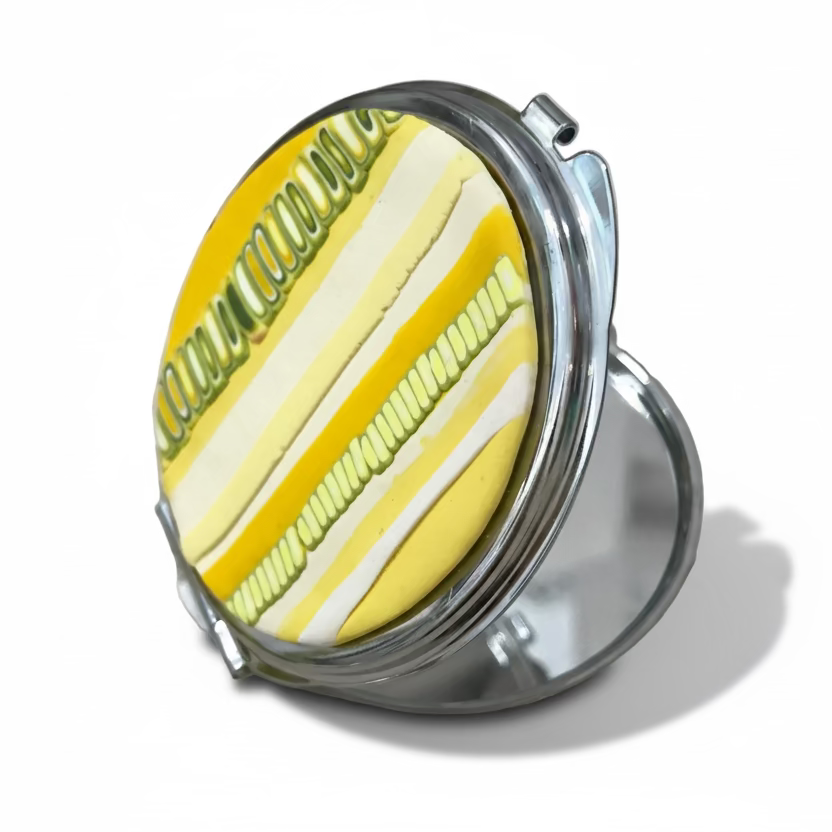 Taschenspiegel Blooming Marvellous¨Zest¨ - von Stephanie Fraselle - Kunstvolles Schmuckdesign