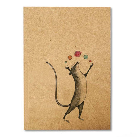 Libreta - Ratón planeta - PAPEL RECICLADO