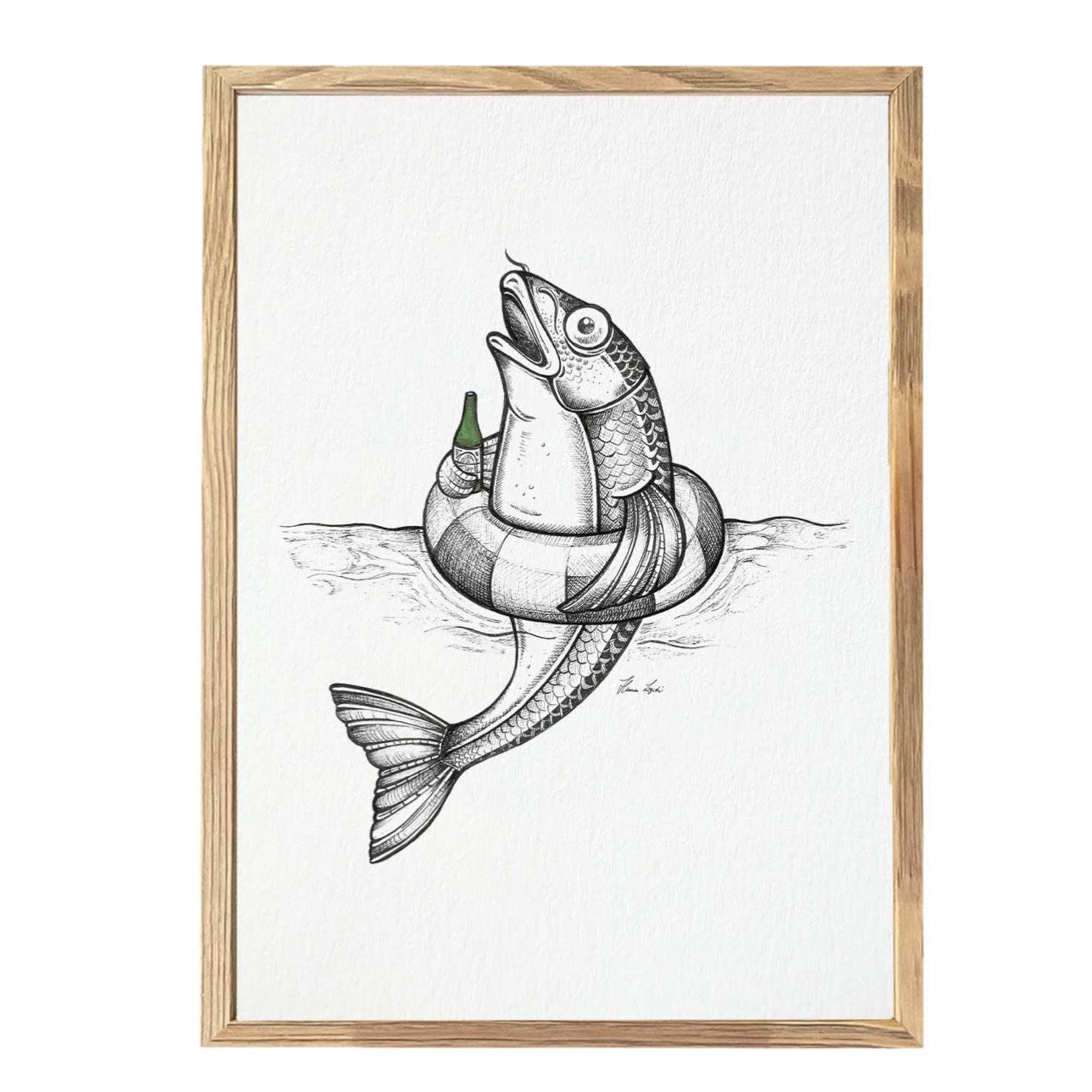 Premium Art Print - Bernie the dolphin