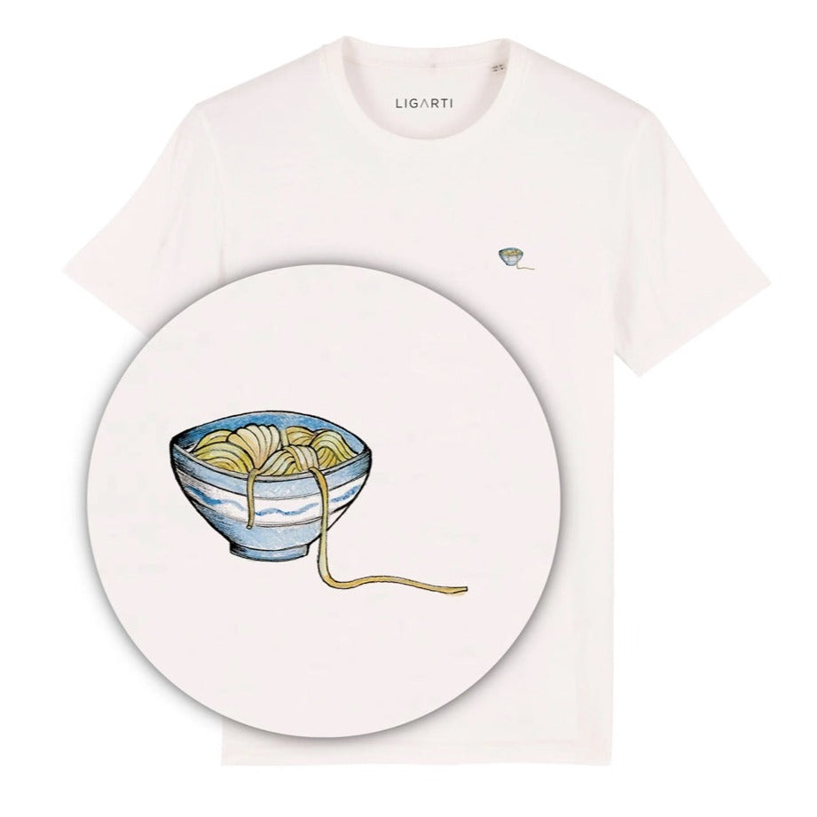 Unisex-T-Shirt aus Bio-Baumwolle - Nom Nom Nom Ramen Cat