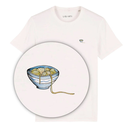 Camiseta unisex de algodón orgánico - Nom Nom Nom Ramen Cat