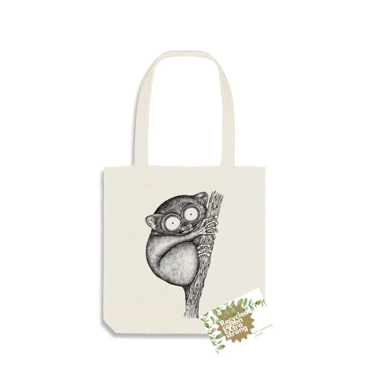 Jute bag - Tarsier - RECYCLED cotton.