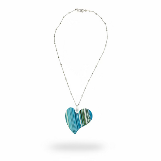 “Carolina” Heart pendant - Sterling Silver 925 necklace by Stephanie Fraselle - Artisan Jewellery Design