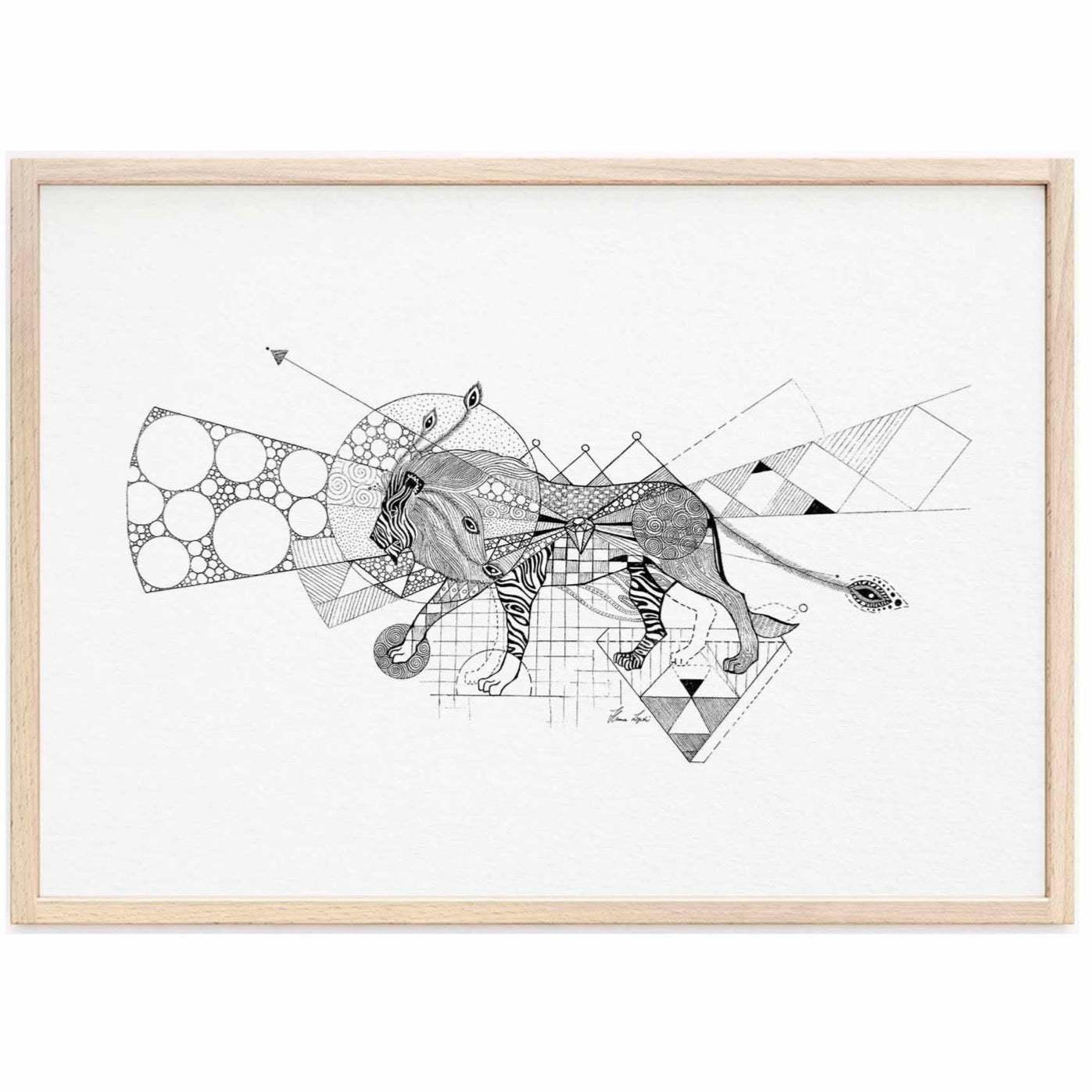 Premium Art Print - lion graphics