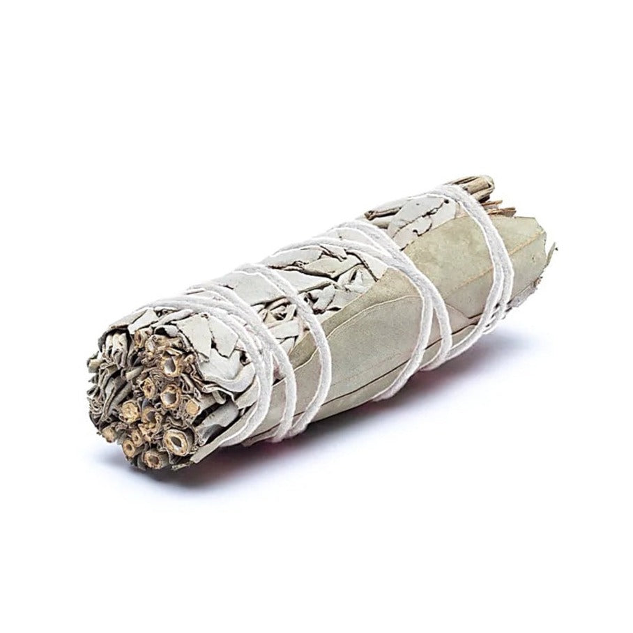 Sahumador de salvia blanca con eucalipto, juego de 2, ±10-11 cm, PROTECCIÓN Y PURIFICACIÓN
