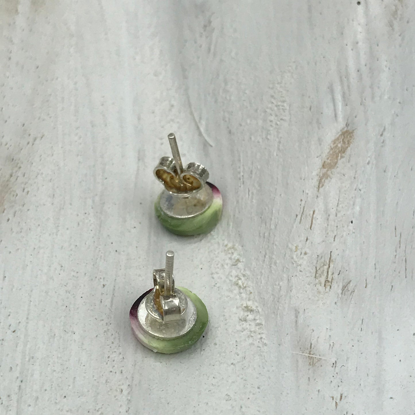 “Enchanted garden” 925 STERLING SILVER - handmade Earring studs - by Stephanie Fraselle - Artisan Jewellery Design