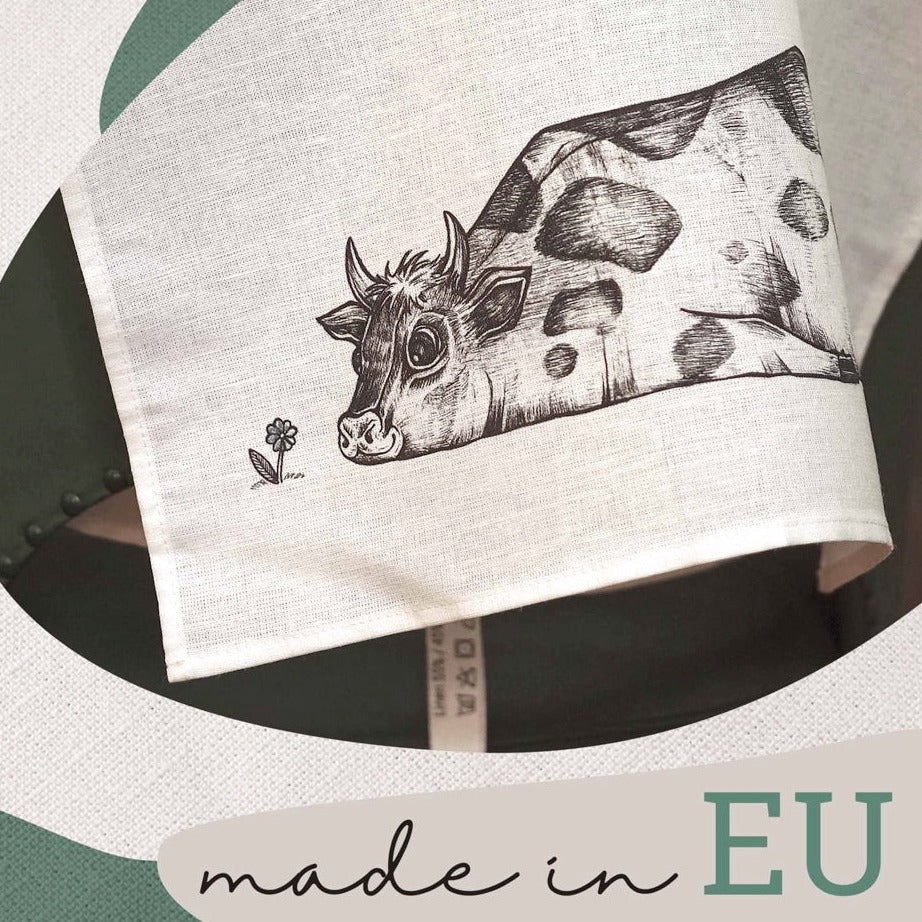 Tea Towel - Rita - 🌿 Half linen kitchen towel (55% linen / 45% cotton)