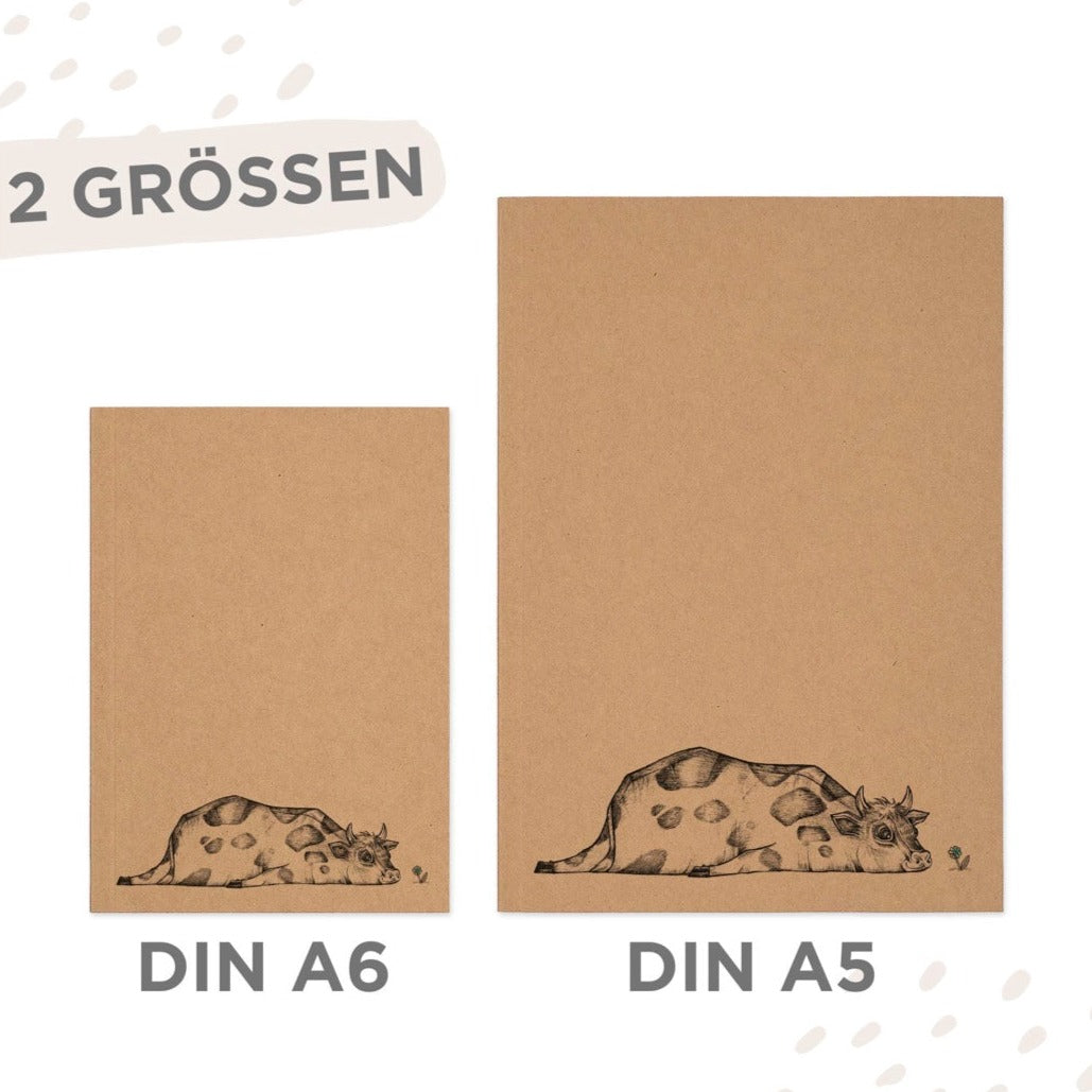 Notebook - Rita the Cow - RECYCLED PAPER