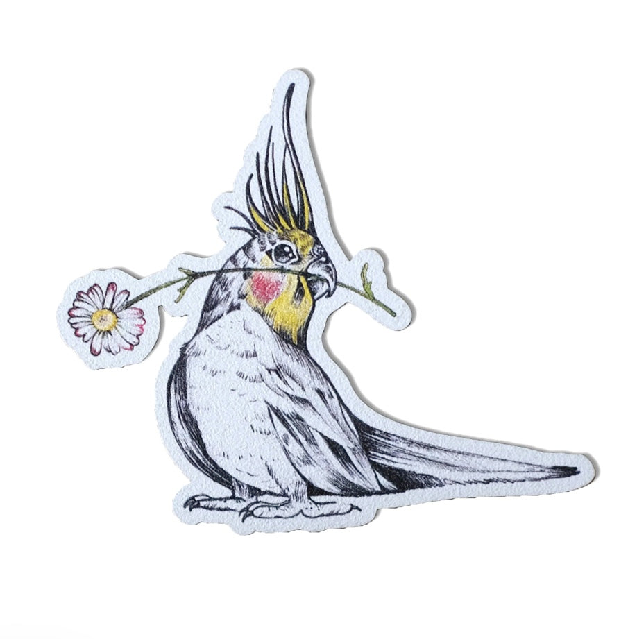 Wooden Magnet - Budgie