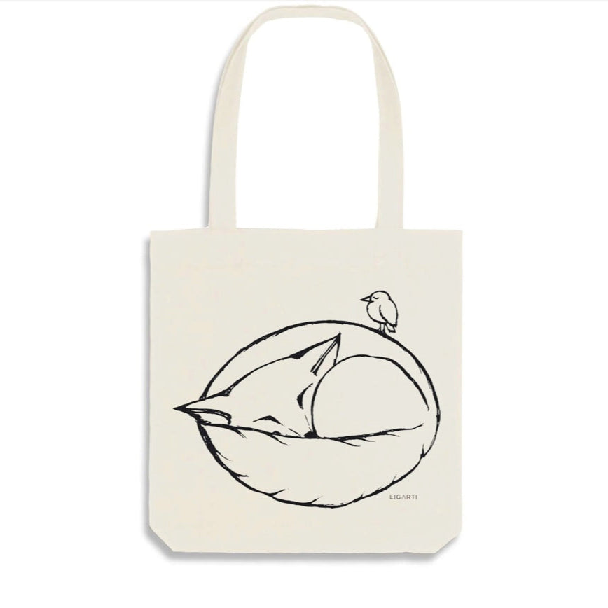 Jute bag - The Fox - RECYCLED cotton.