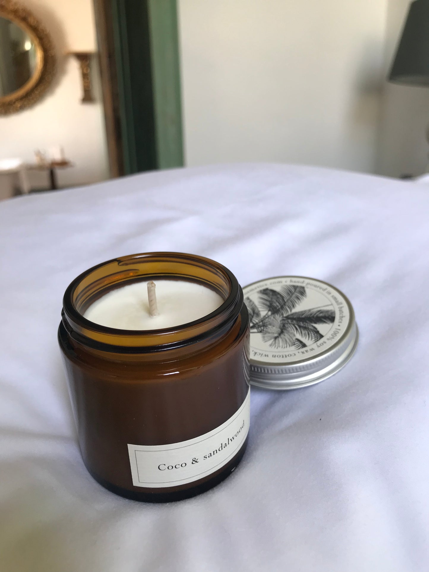 Coco & sandalwood soy wax ARTISAN natural candle -hand poured in small batches