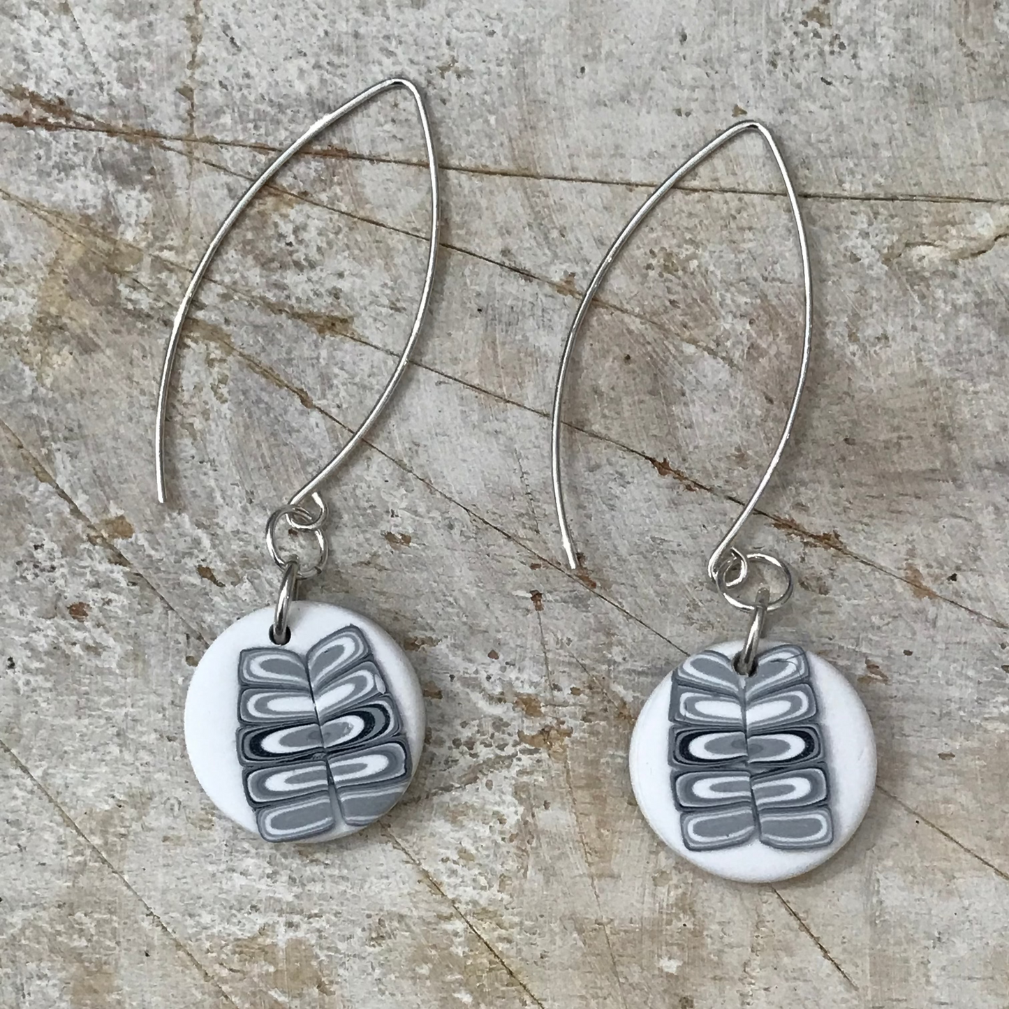 “White Botanics ” 925 STERLING SILVER - handmade Earring drops - by Stephanie Fraselle - Artisan Jewellery Design