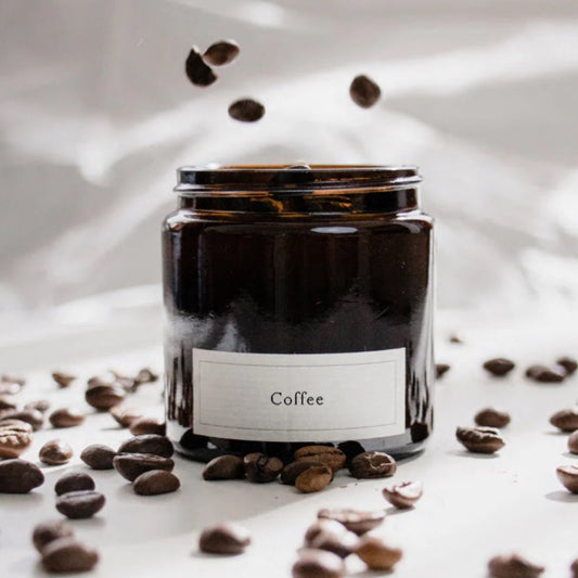 Coffee soy wax ARTISAN natural candle -hand poured in small batches