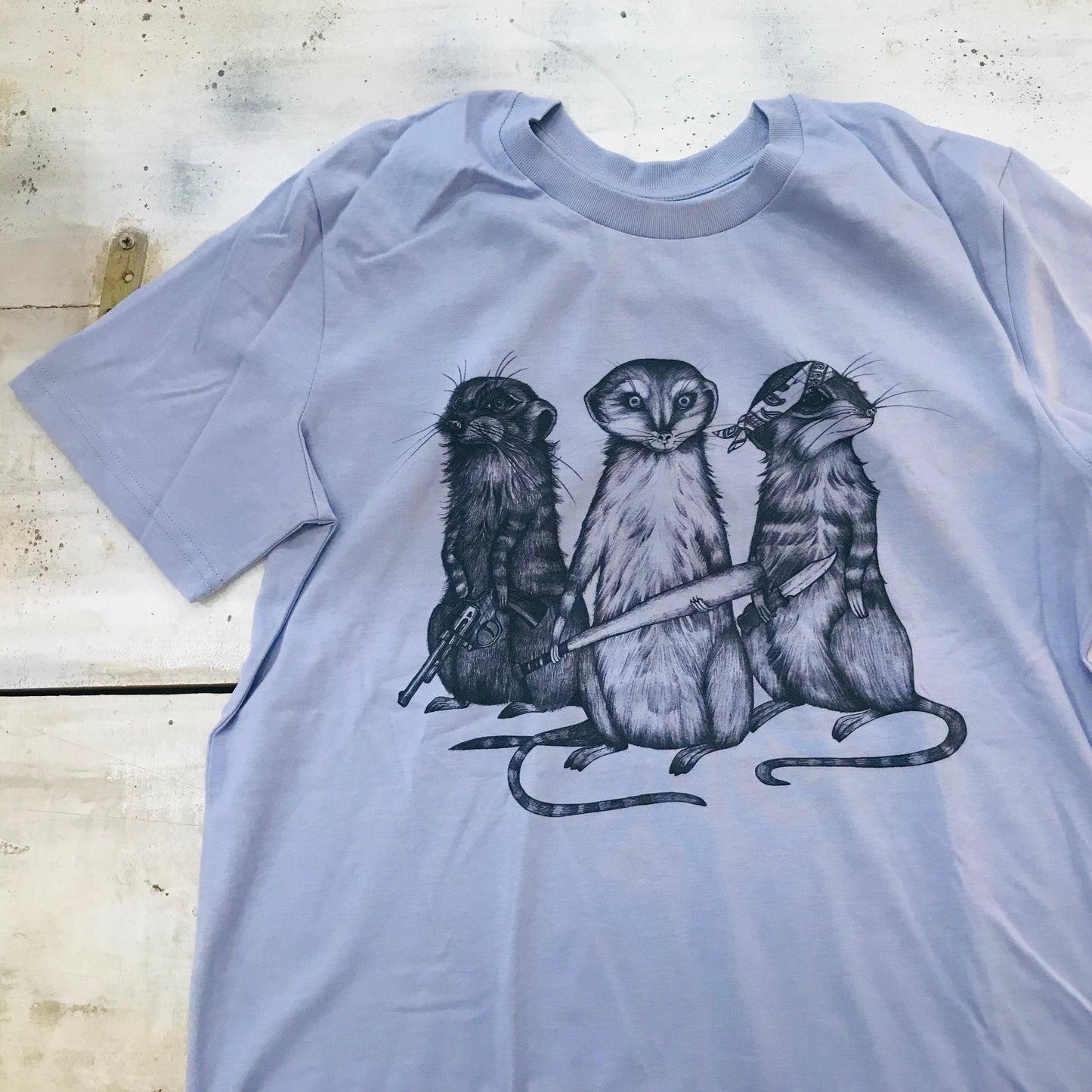 Best Organic Super Soft Cotton- unisex T-shirt “Three Meerkats ”