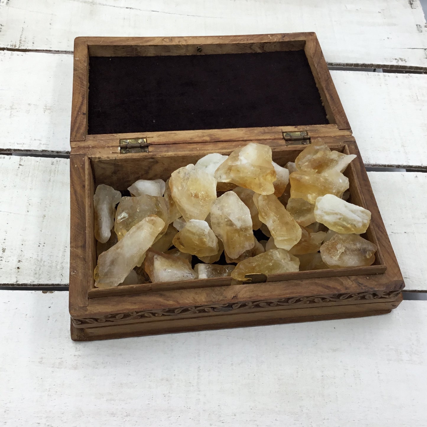 Rough, natural and raw chunks of CITRINE mineral stone .