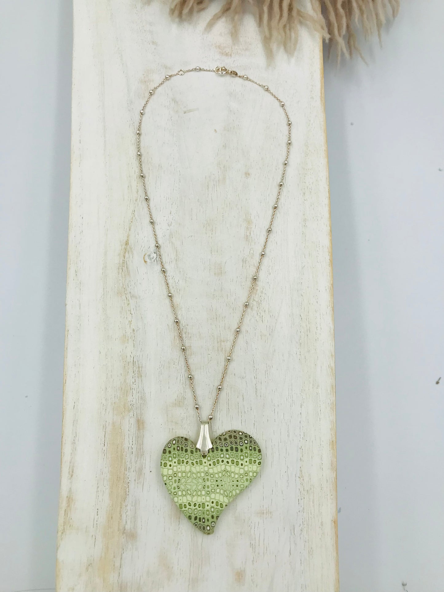 “Laurisilva” Heart pendant - Sterling Silver 925 necklace by Stephanie Fraselle - Artisan Jewellery Design