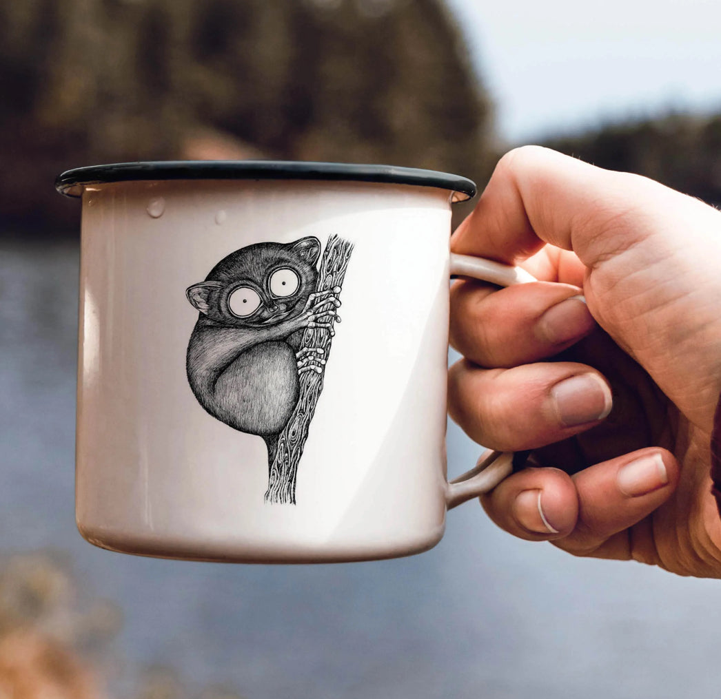 Enamel cup - Tarsier