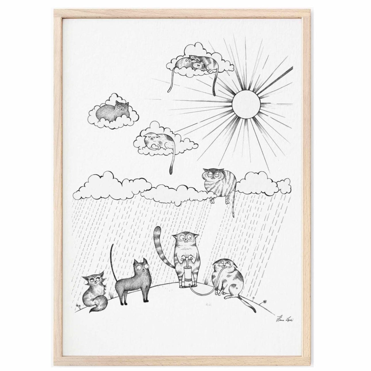 Premium Art Print - Helium Cats