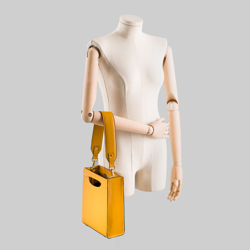 Mini Jess Bolso de piel hecho a mano - ORO MOSTAZA