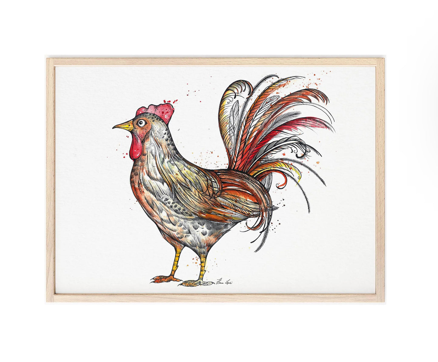 Premium Art Print - Hen
