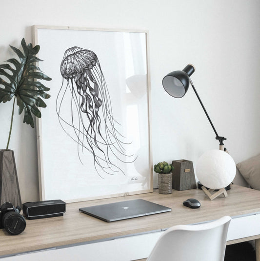 Premium Kunstdruck - Qualle