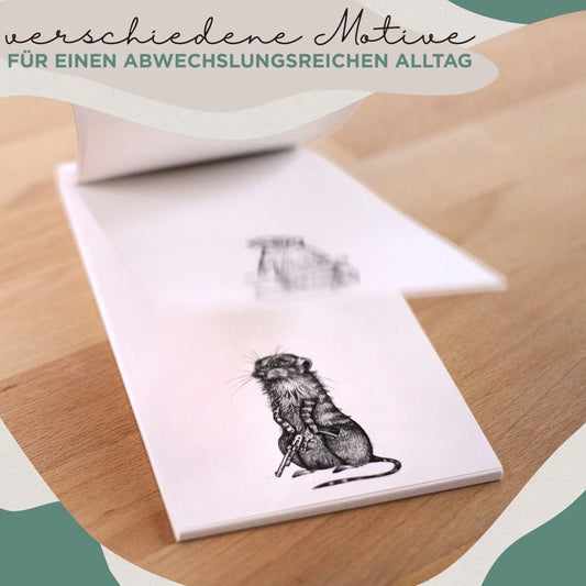 Notepad - Trio Meerkats - RECYCLED PAPER x3 designs
