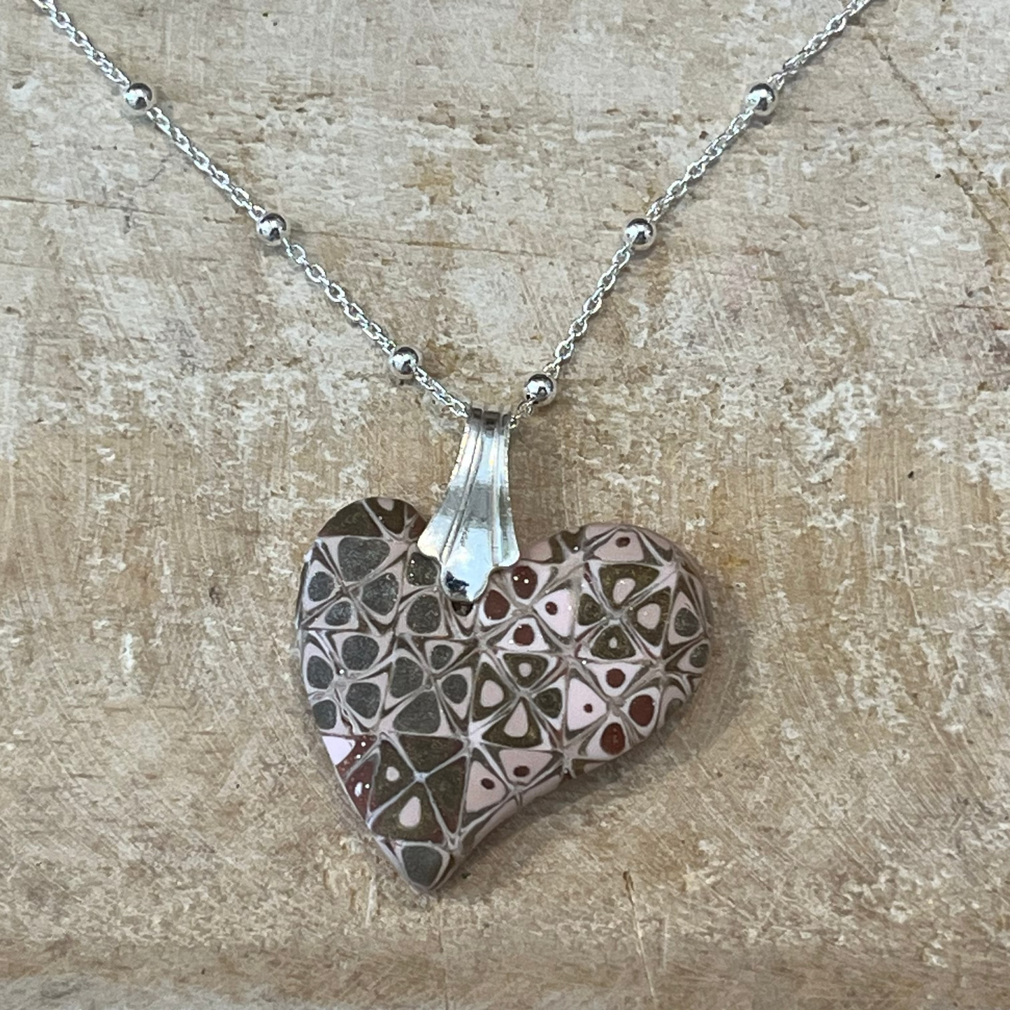 Mini Heart ¨Gilded Rose¨ - Sterling Silver 925 necklace by Stephanie Fraselle - Artisan Jewellery Design