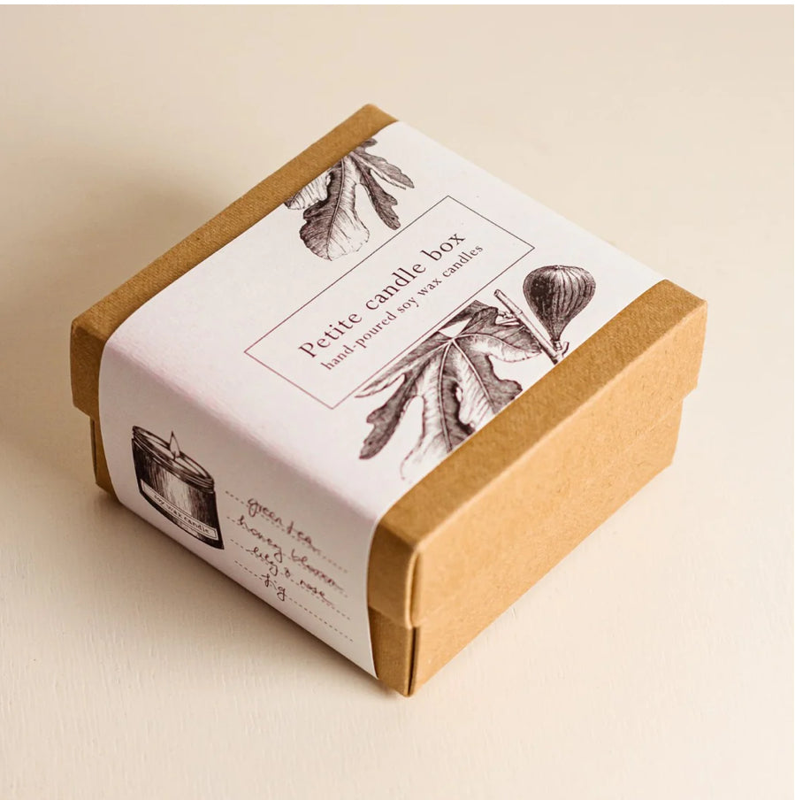 PETITE Candle box - discovery set - soy wax ARTISAN natural candles -hand poured in small batches