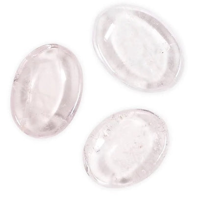 Clear Quartz Rock crystal Worry Stone