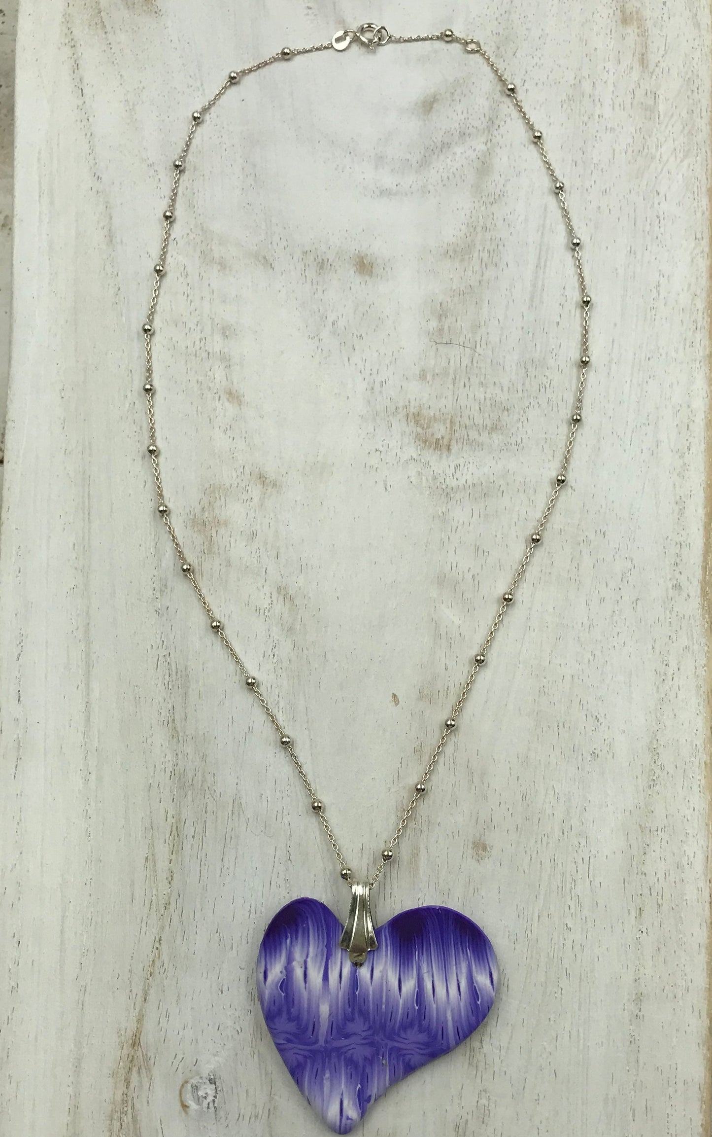 Colgante Corazón “Nerea” - Collar en Plata de Ley 925 de Stephanie Fraselle - Diseño de Joyas Artesanales