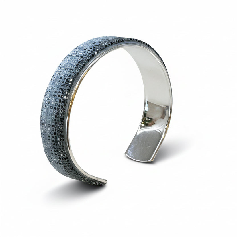 Blue denim|Bracelet cuff|Slim