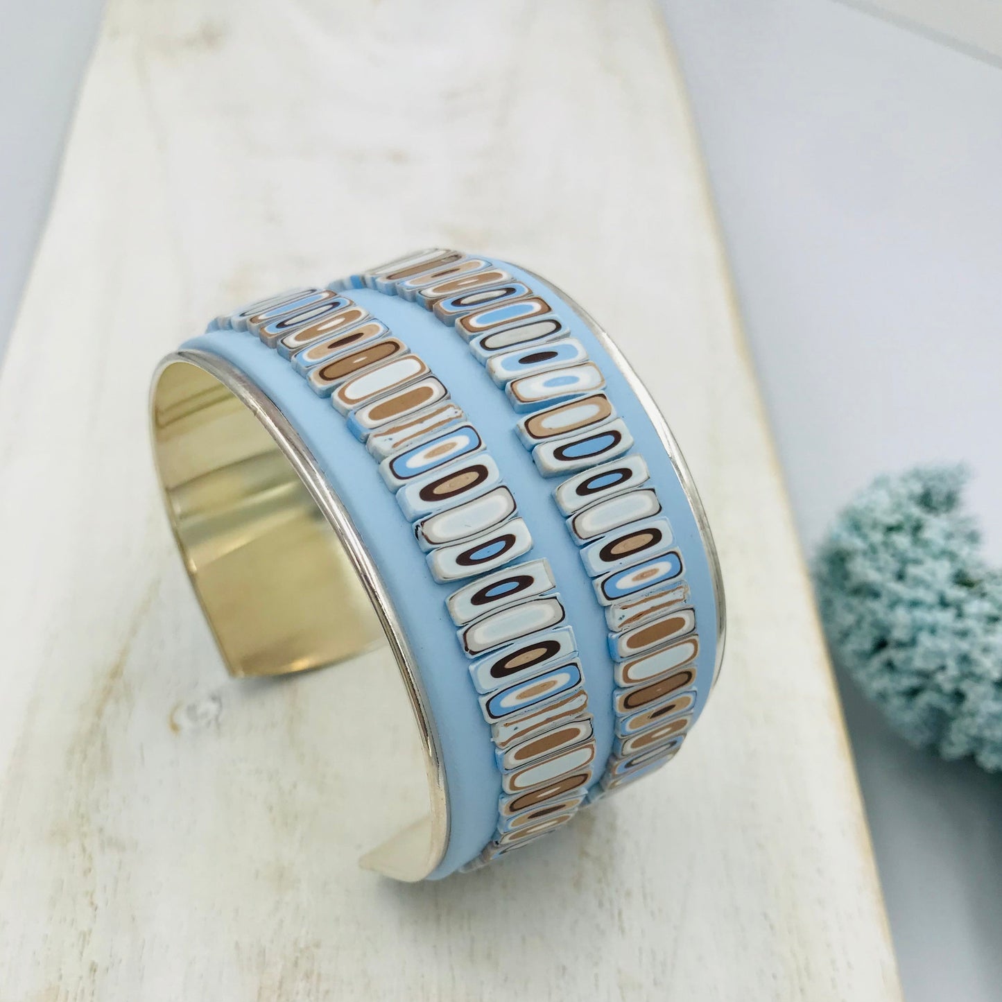 „Strände“ 37 mm Armreif von Stephanie Fraselle - Kunstvolles Schmuckdesign