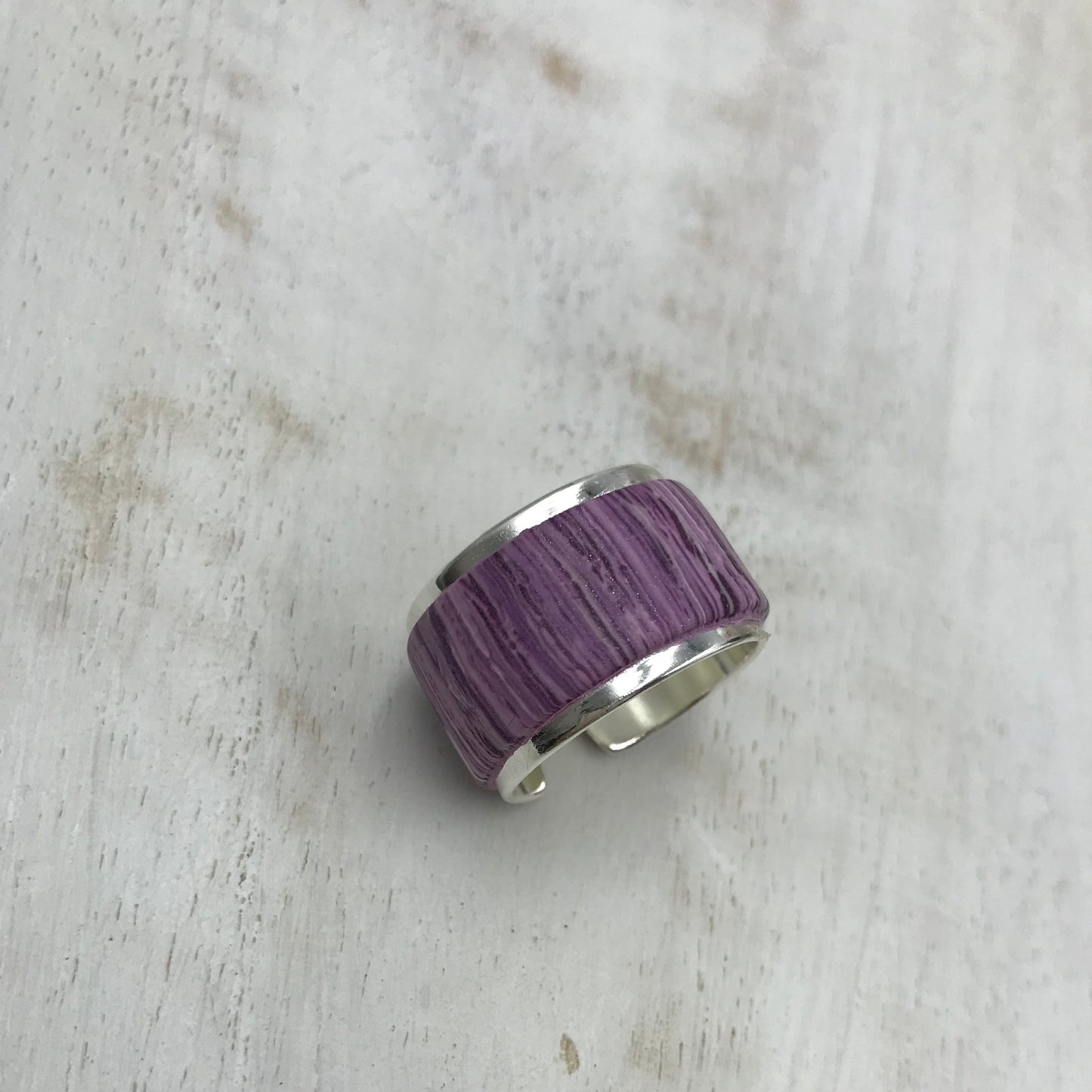 Adjustable “Purple Vibes “ wraparound ring by Stephanie Fraselle - Artisan Jewellery Design