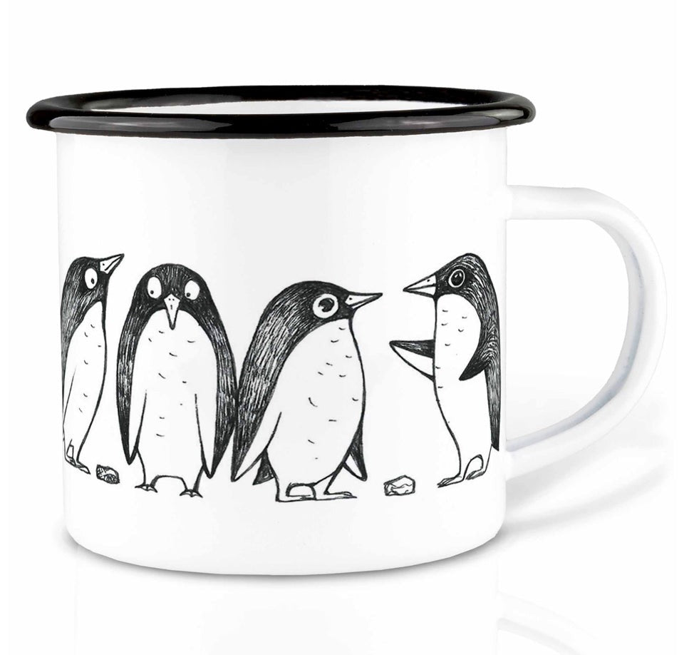 Enamel cup - PENGUINS