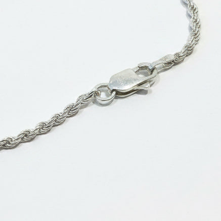 10CT Natural White Topaz 925 Sterling Silver Necklace