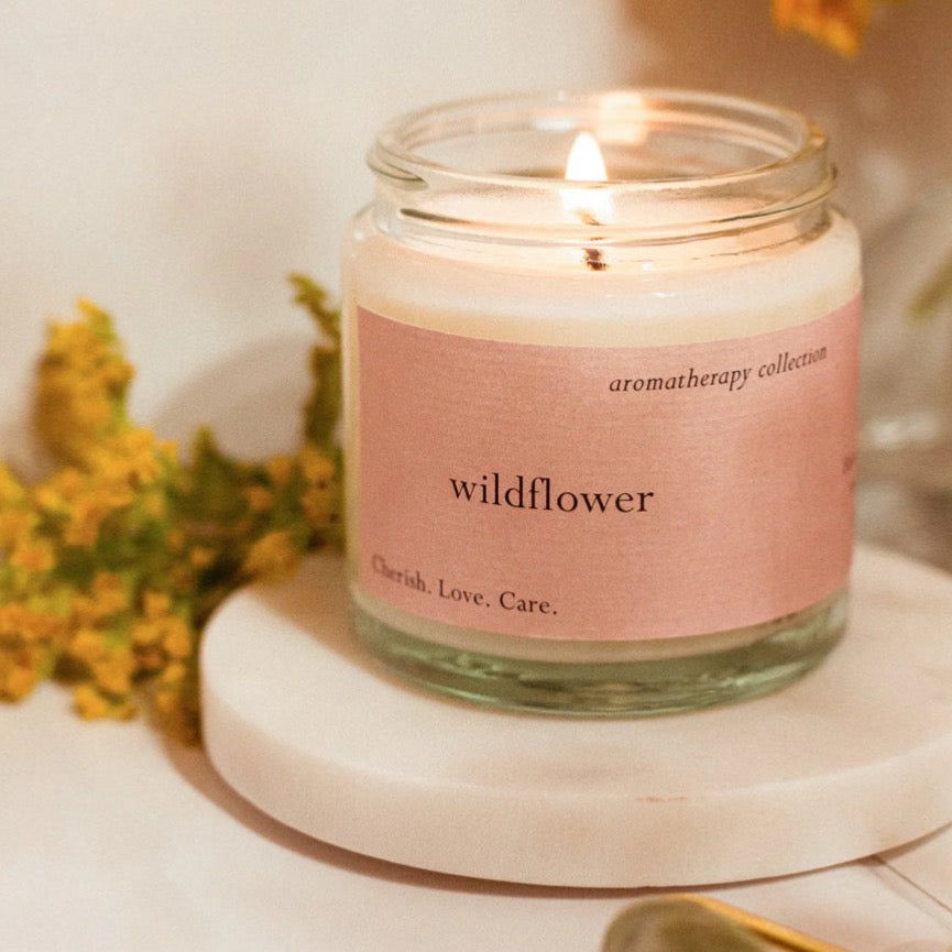 Set of 4 aromatherapy candles - all-natural scented ARTISAN candles with essential oils