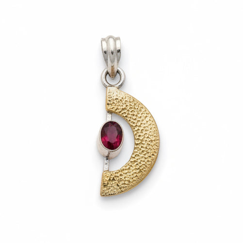 Celestial Rubellite Tourmaline Pendant
Solid 925 Two-Tone Sterling Silver | Natural Rubellite Tourmaline