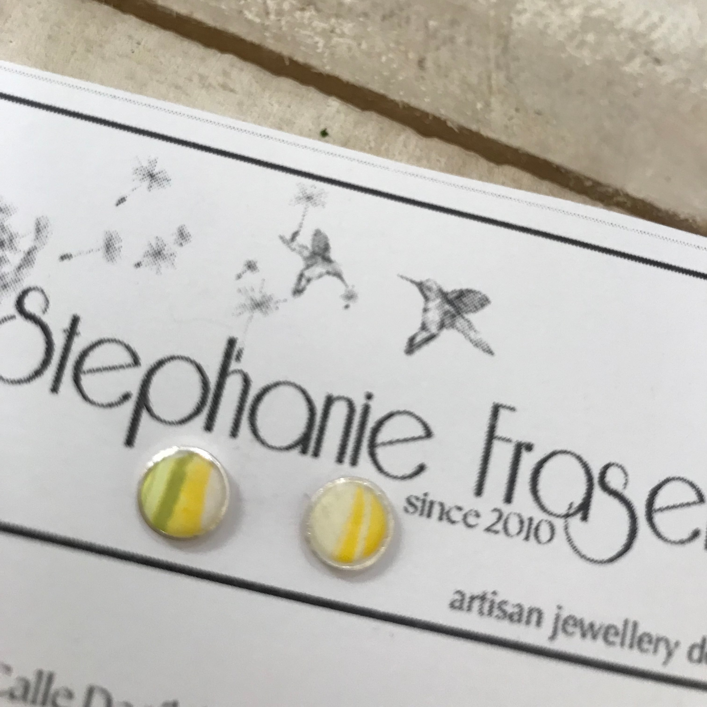PENDIENTES DE PLATA DE LEY 925 DE 6 MM “Blooming Marvellous” - hechos a mano - por Stephanie Fraselle - Diseño de joyería artesanal